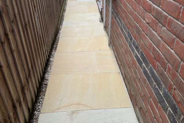 Honed Indian sandstone fossil mint path london colney