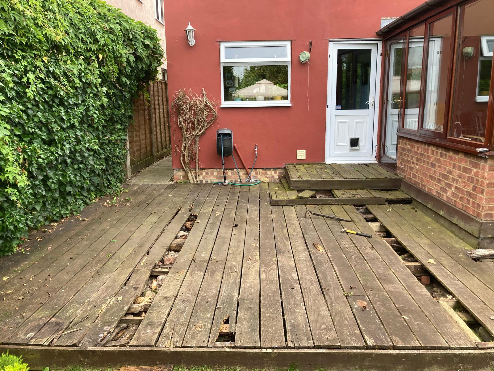 riven buff sandstone patio in baldock